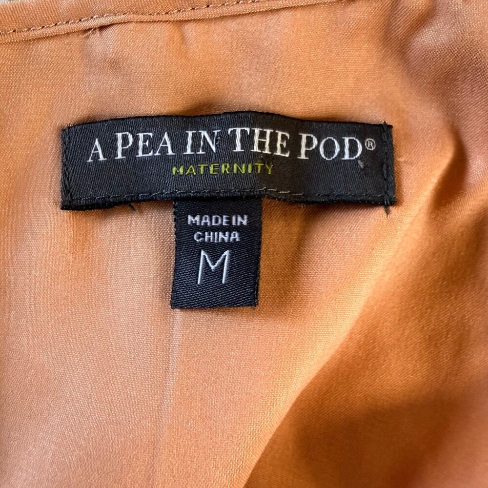 A Pea in the Pod Maternity Peach Strappy Special Occasion Dress β Size M - Picture 4 of 5